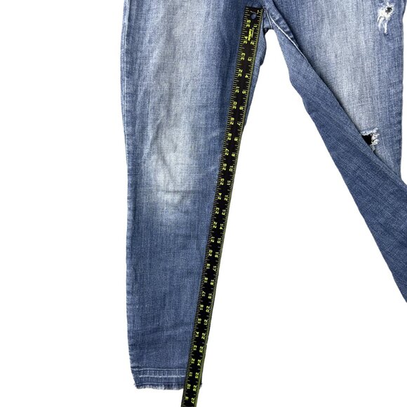 GAP 1969 True Skinny Mid Rise Jeans Women’s 29 Distressed Medium Wash - Picture 11 of 14